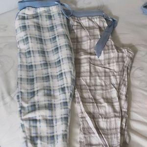 Ladies cuffed plaid pajama pants